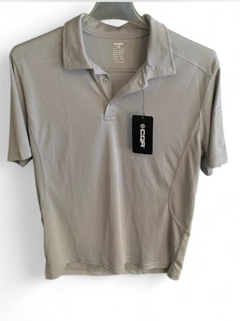 Men's Light Gray Polo Shirt - Performance Short Sleeve
